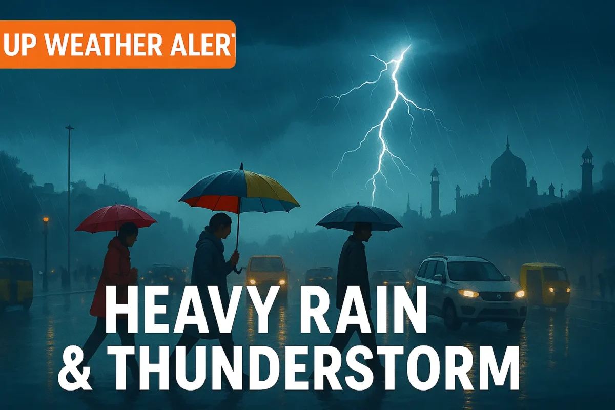 यूपी में फिर झमाझम बारिश, कई जिलों में ऑरेंज अलर्ट जारी