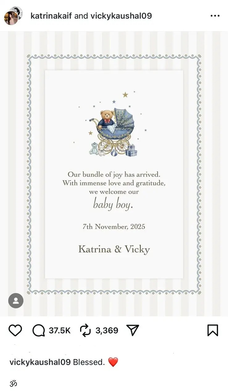 Katrina Kaif Baby News:विक्की कौशल ने शेयर की बड़ी खबर