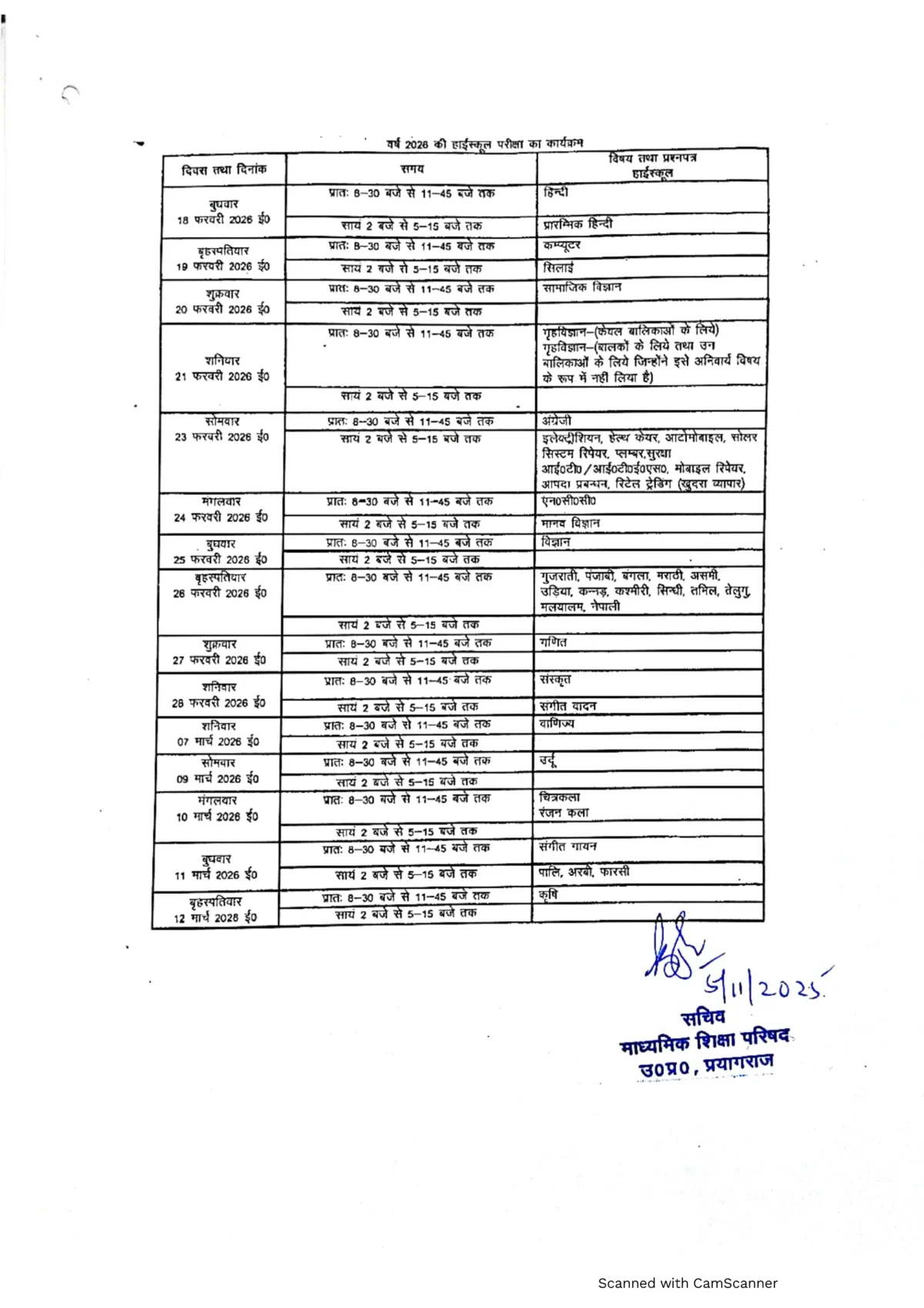 UP Board Exam Date 2026: 18 फरवरी से शुरू होंगी 10वीं-12वीं की परीक्षाएं