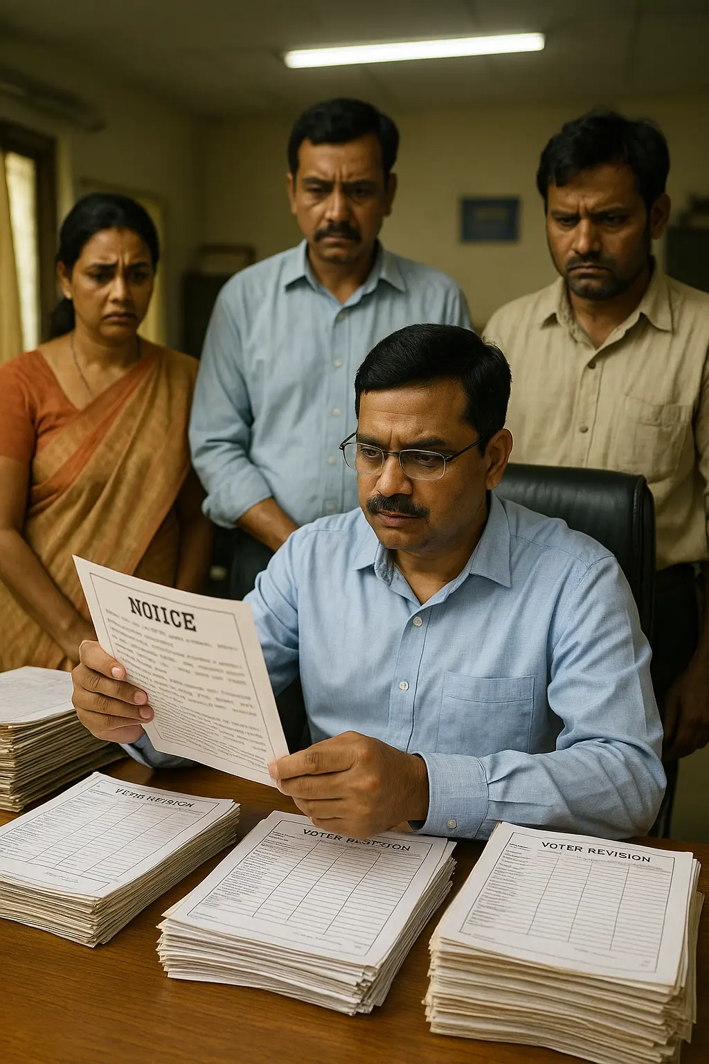 गणना-प्रपत्र फीडिंग में लापरवाही, SDM ने कई कर्मियों को नोटिस दिया