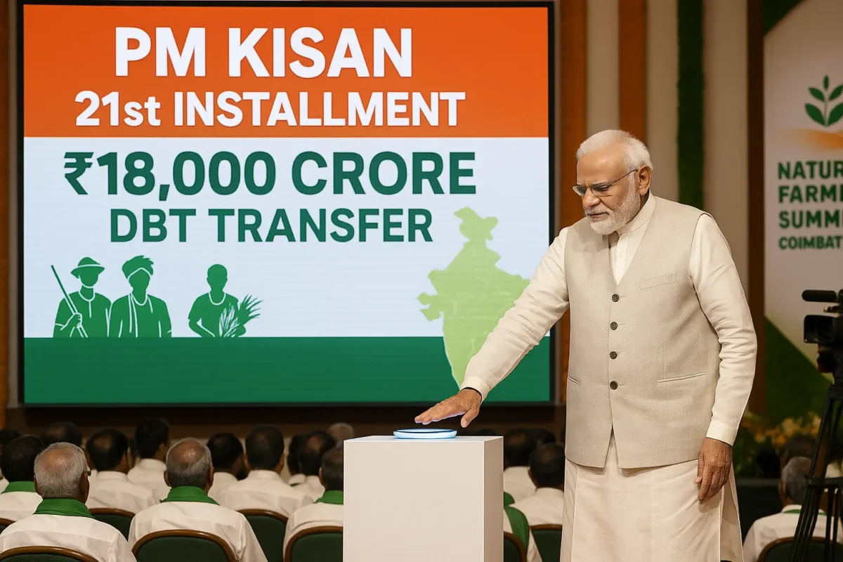 PM Kisan Samman Nidhi ki 21वीं किस्त आज जारी, 9 करोड़ किसानों को बड़ी राहत