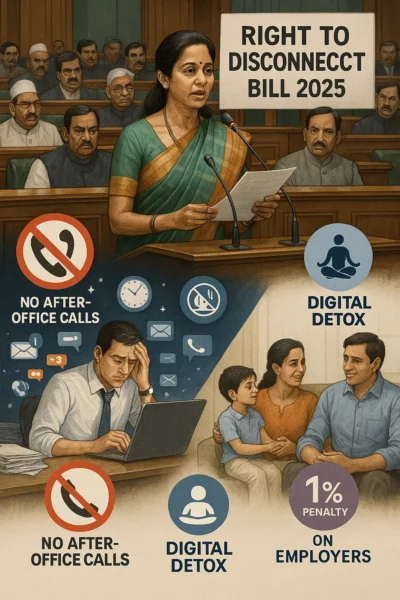 लोकसभा में पेश हुआ Right to Disconnect Bill, ऑफिस टाइम के बाद कॉल उठाना अनिवार्य नहीं